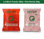 Goshudh Kala Namak 400g & Lal Mirch Powder 500gm Combo Pack 900g