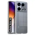Fashionury Shockproof Crystar Clear Back Case Cover for Infinix Note 40 5G | Transparent Back Cover | Raised Bumps for Camera & Screen Protection for Infinix Note 40 5G