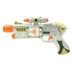 Humaira Plastic Laser Sound Toy Gun Electric Vibration Musical Gun with Sound and Flashing Light Toy