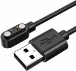GO SHOPS USB Fast Charger Magnetic Charging Cable Adapter for Boat Wave Call & Boat Wave Lite Smartwatch only - Black