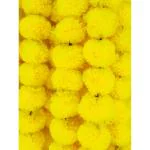 WDECOR Fluffy Genda Phool Mala Decoration for Pooja Weddings Diwali Events Home Room Yellow Marigold Artificial Flower (60 inch, Pack of 5, Garlands)