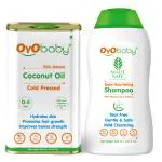 OYO BABY Combo No more Tears Gentle Baby Shampoo and Extra Virgin Coconut oil for baby massage skin and Hair (200ml Each)