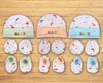 BIGBOUGHT 3 Sets of Mitten Cap Booties for Newborn Baby | Baby Caps Mittens & Socks