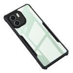 ZORZO Mi Redmi A1 (New Model) Back Case Cover | Camera Protection | Shockproof Bumper-Edge | Acrylic Crystal Clear | 360 Degree Protection TPU+PC | Transparent Eagle Case Cover-Black