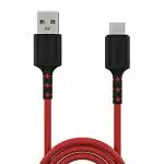 Portronics Connect Dash Type-C Charging Cable Fast Charging 5.0A with Data Transfer, 1 M with Leather Finish
