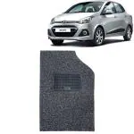 Kingsway Noodle Grass PVC Mats, 18mm Thickness, Car Floor Foot Mats Universal Use for Hyundai Xcent, Model Year : 2013 - 2017, Complete Set of 5 Piece - Black-Grey