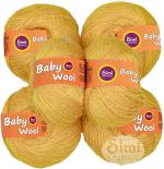 Simi Enterprise Mustard Acrylic Wool, Baby Wool 4 Ply Wool Ball Hand Knitting Wool, Art Craft Soft Fingering Crochet Hook Yarn-Ddart-Hf (Pack Of 8)