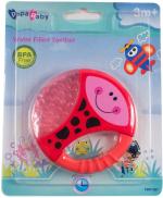 Ole Baby Pink Silicone Cute Sterilized Water Filled Fruit Teether For Age 3 Plus M