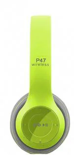G2L HOT SELLING Wireless Bluetooth Headphone with Sound and Bass (GREEN On the Ear) Bluetooth Gaming Headset (Green, On the Ear)