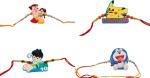 Kavim Kids Rakhi (Chota Bheem,Pikachu,BEN 10,Doraemon soft rubber kids Rakhi 4 Set)
