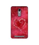 Casotec Heart Design Printed Silicon Soft TPU Back Case Cover for Micromax Canvas Evok Power Q4260