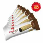TGB CAFE N BAKERY Cream Filled Sweet Rolls I Creamy and Crunchy Snack I Pack of 40 I (35g x 40) (Chocolate)