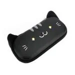 QIPS Cat Art Hardcase EVA Pencil Case Pouch Bag Black