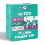 GetGo California Pistachio Fudge Protein Bar Pack of 6 (85g each), Healthy Snack, High in Protein, Made From Nuts and Dates, No Added Sugar