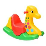 REZNOR Multi-Color Plastic Ride-on Giraffe Rocker for Boys & Girls Rocking Toy for Age 9 Months Up