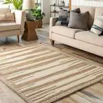 Surya Living Luxurious Cherokee Handtufted Wool Carpet Featuring a Canvas Back, Elegant Dark Beige Design, Ideal for Living Room, Bedroom Area, Size-5x8 Feet