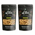 LILA DRY FRUITS Mamra Badam 200x2 Gms EACH | Raw and Natural Mamra Almonds for Healthy Snacking | Almond for Dieting & Breakfast | Dry Fruit Badam High In Minerals Ideal for Giftings | Freshly Packed Almonds