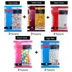 CANAAN FOODS CANDYS COMBO PACK (PACK OF 15) Jeera candy-3+Sombu candy-3+Sweet sombu-3+Peanut candy-3+Sugar balls-3(1500 grams)