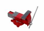 GIZMO Bench Vise, Bench vice, Germany Base (5 inch) Professional Heavy Steel Iron Bench Vice Heavy Duty Swivel Base, red (125MM)