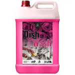 BLISS & BLUSH Dishwash Liquid 5 Liter Pink | Leaves No Residue | Rose Fragrance | Grease Cleaner For All Utensils | Safe On Hands