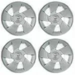 PRIGAN 17 Inch Silver Black Wheel Cover, for All 17 Inch Cars Like Scorpio, XUV500 and XUV 700 (Set of 4 Pcs) (Press Fitting) Model-XUV 5oo Silver