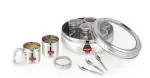 Miltlife Silver Stainless Steel 7 in 1 Storage Container with Lid for Kitchen (Pack of 1)