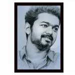 Chaque Decor Black Frame Vijay anna Texture Paper Art Print WithoutGlass,Black In White ,Perfect for Home Decor, For Living Room, Bed room, Office, Hotel,wall decoration 20x14| Large. Set of 1 Black In White