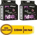 Soft & Secure Sanitary Napkin Pads Soft & Secure (80 Pads, Xxxl) Sanitary Pad (Pack Of 80)