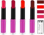 OUR BEAUTY Multicolor Rich Colour Payoff Long Stay Soft Matte Lipstick (Set Of 4)