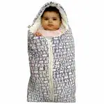 BeyBee Grey Baby Blanket Zipper with Hood for Babies