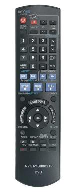 AILKIN N2QAYB000212 Replaced Remote fit for Panasonic DVD Recorder VCR DMR-EA38V DMR-EA38VK DMR-EA38 DMR-EA38V