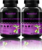 Naturewell Ultra Pure Ashwagandha Extract Capsules Veg -120 Capsules, 60 Capsules Each (Pack Of 2)