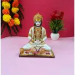 Khamma Ghanni Handicraft 8 Inches Lord Veer Hanumana Idol for Home Decorative II Bajrang Bali ki Murti II Balaji Puja II Hanuman Jayant II Vastu Idol (Veer Hanumana-3)