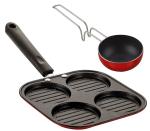 Nirlon 2 pcs of Red 3 Layer Non-stick Aluminium Coated Dishwasher Safe Kitchenware Cooking Utensils Set