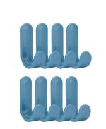 Pinsu Hooks For Wall, Adhesive Hooks For Wall Heavy Duty, Self Adhesive Hook, Wall Hangings, Kitchen Accessories Items, Clothes Hanging, Sticky Photo Frame Hangers, Strong Hanger (Blue, 18)