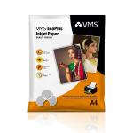 VMS EcoPlus 130 GSM A4 Glossy Photo Paper - Water Resistant, Pack of 100 sheets, Compatible with all Inkjet Printers