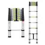Inditradition 16.5 Feet Aluminium Telescoping Folding Ladder (5 Meter, Large, Silver)