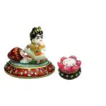 Etsibitsi Stone Divine Makhan Chor With Agarbatti Stand
