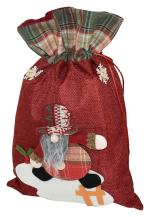 My Party Suppliers 3D Christmas Jute Bag Decoration Socks Cute Ornaments Festival Party Xmas Tree Hanging Decoration Christmas Tree Pendant Gift Bag