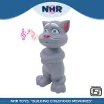 NHR Intelligent Talking Tom Cat , Speaking Robot Cat Repeats What You Say , Touch Recording Rhymes and Songs , Musical Cat Toy For Kids , 3+ Years (Grey)