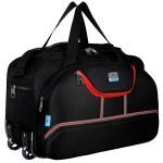 Skyline Black Men and Women Travel Luggage Duffel Bag with Roller Wheels 55 L