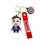 Fullkart Dr Strange Silicon Rubber 3D Keychain with Lanyard Hook