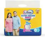 LIFREE Disposable Adult Pant Diapers Large 10 pc.
