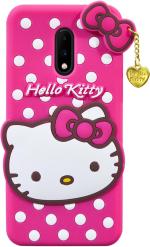 COVERBLACK Rubber Back Cover Compatible model for OnePlus 7 Hello Kitty - Pink
