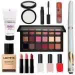 LADYEYE Makeup Set For Girls With Premium Eyeshadow Palette, Compact Powder, Mascara, Foundation, Primer, Eyeliner, Lip Balm, Nail Polish & Lipstick