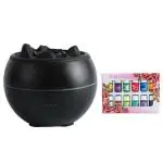 TLISMI Volcano Flame Humidifier Ultrasonic Aroma Diffuser with 7 Color Changes Night lights Aromatherapy Diffuser with Set of 12 Water-Soluble Plant Essential Oils for Bedroom, Office, Birthday Gift