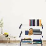 Novatic 3-Tier Bookshelf for Home Library, Book Stand| Book Rack for Study Room| Book Stand Shelf 3 Layer Metal Rack