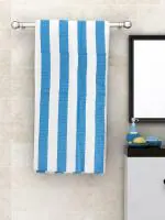 Athom Trendz Blue Star Stripes 100% Premium Cotton Quick-Dry & High Absorbant Bath Towel 75x150 cm
