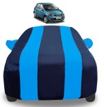 Auto Hub Car Cover Compatible with Micra with Mirror Pockets, Triple Stitched, Navy, Blue, Water Resistant Car Body Cover
