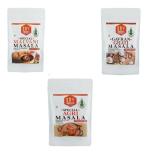 SRV SPICES (Iron Pounded) Malvani, Agri And Gavran Ghati Masala Low Temperature Grinding Perfect For Cuisine - 100 g Each